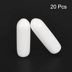 uxcell 20pcs Rubber End Caps 3.5mm ID Vinyl Round End Cap Cover Screw Thread Protectors White