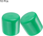 uxcell 10pcs Rubber End Caps 32mm(1 1/4") ID Vinyl Round End Cap Cover Screw Thread Protectors Dark Green