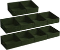 DIMJ Closet Storage Bins 10 Pack - Fabric Storage Baskets for Shelves, Collapsible Clothes Organizer with Handles, Trapezoid Shelf Organization Storage Cubes for Purse, Toys, Books, Towel, Clothes