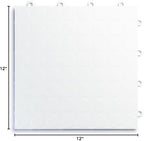 Big Floors RaceDeck CircleTrac, Interlocking Non-Slip Garage Flooring Tile, Durable, Modular, Heavy-Duty Copolymer, Easy Install (White, 24 Pack of 12 x 12" Tiles)