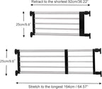 BAOYOUNI Expandable Closet Shelf Tension Rod Clothes Hanger Storage Rack Adjustable DIY Shelving Unit Cabinet Kitchen Bathroom Divider Separator Organizer, Black