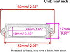40pcs Black Metal Label Holders Office Library File Drawer Cabinet Card Tag Label Holder Metal Frame 60mm x 17mm