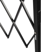 Single Folding Security Gate 7.22' H x 7.5' W Iron Accordion Security Gate Flexible Expanding Security Gate 180° Rolling Barricade Scissor Door with Padlock for Entry Security, Garage, Warehouse