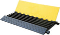 Kable Kontrol Atlas Heavy Duty Cable Protector Ramp - 5 Channel - 1 Pc - 36" Long Black & Yellow - 36,000 Lbs Capacity - Rubber Speed Bump Wire Protector Cord Cover - CP9988