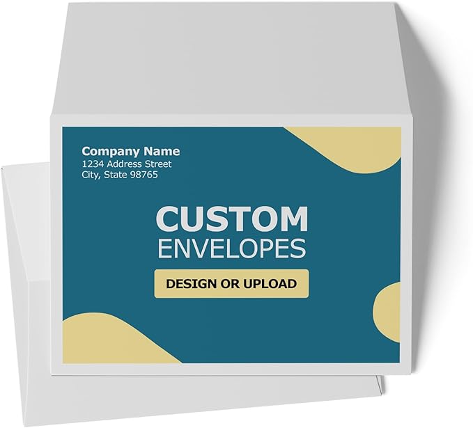 GotPrint Custom Envelopes 5x7 | White #A7 Envelope for Announcements, Invitations, Wedding, Postcards, Mailing | Personalize - Upload Design, Add Text or Logo | 5.25x7.25, 500Qty