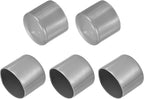 uxcell 5pcs Rubber End Caps Protective Caps 50mm ID Vinyl PVC Round Tube Bolt Cap Cover Screw Thread Protectors Light Gray