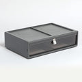 Pendaflex Stackable Drawer, Durable Plastic, Silicon Handles, Tinted Drawers, Single, Gray, 14" x 9" x 3.5", Large, 1 Piece (41794)