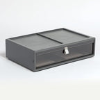 Pendaflex Stackable Drawer, Durable Plastic, Silicon Handles, Tinted Drawers, Single, Gray, 14" x 9" x 3.5", Large, 1 Piece (41794)