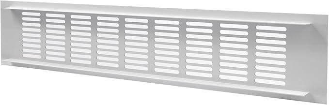 Vent Systems 15.75 x 3.15 Inch (Outer Size) Air Supply Ventilation Grille - White Aluminum Rectangle Intake/Exhaust Door Vent Deflector - HVAC for Home Improvement Floor, Wall Duct Cover