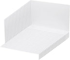 MECCANIXITY Separator Shelf Dividers PVC Shelf Isolation Clapboard, 16"x10" Closet Organizer Divider for Supermarket Storage Kitchen Office (White, Pack of 20)