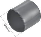 uxcell 20pcs Rubber End Caps 41mm ID Vinyl Round Tube Bolt Cap Cover Thread Protectors Dark Grey