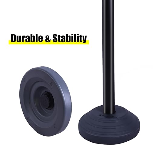 6PACK BESEA Crowd Control Stanchions with 10 FEET Retractable Belts, Water Filled Base Weighted Barriers Black Post