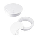 2PCS Cable Grommets 60mm 2-3/8 Inch White Desk Hole Grommet Cord Cable Table Grommet Desk Wire Hole Plug Cover for Cables and Cords Management