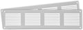 Repa Market 2-Pack Air Vent Cover 16x4 Inch (Outer Dimensions) White Galvanized Steel Louvered Grill Cover with Mesh Screen/Wall or Ceiling Vent/HVAC Register for Indoor and Outdoor Ventilation