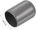 uxcell 20pcs Rubber End Caps 17mm ID Vinyl PVC Round Tube Bolt Cap Cover Screw Thread Protectors Dark Grey