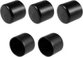 uxcell 5pcs Rubber End Caps 33mm ID Vinyl Round Tube Bolt Cap Cover Screw Thread Protectors Black