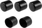 uxcell 5pcs Rubber End Caps 33mm ID Vinyl Round Tube Bolt Cap Cover Screw Thread Protectors Black