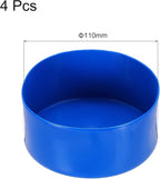 uxcell 4pcs Rubber End Caps 110mm(4.3 Inch) ID Vinyl Round End Cap Cover Screw Thread Protectors Blue, 50mm Height