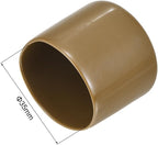 uxcell 10pcs Rubber End Caps 35mm(1 3/8") ID Vinyl Round End Cap Cover Screw Thread Protectors Light Brown