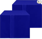 HolidayIdeas 2 Pack Square Fitted Table Covers - 34 x 34 Inch -Card Table Clothes Washable Tablecloth Protectors for Parties, Holiday Dinner, Trade Show, Vendor Stand, Royal Blue