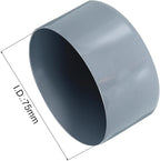uxcell 4pcs Rubber End Caps 75mm ID Vinyl Round Tube Bolt Cap Cover Screw Thread Protectors Grey, 50mm Height