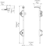 D&D Technologies LB224BX LokkBolt Premium Drop Bolt, Lockable Security Drop Bolt, for Wood and Vinyl Gates, 24" Length