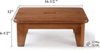 CONSDAN Step Stool for Bed - USA Grown Oak, Wooden Stool for Adults and Seniors, 6.5" High, Non-Slip Mat, No Assembly Needed, Solid Wood, Chocolate Color
