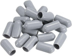 uxcell 20pcs Rubber End Caps 7mm ID Vinyl PVC Round Tube Bolt Cap Cover Screw Thread Protectors Grey