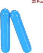uxcell 20pcs Rubber End Caps 2mm(1/16") ID Vinyl PVC Round Tube Bolt Cap Cover Screw Thread Protectors,Light Blue