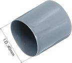 uxcell 10pcs Rubber End Caps 40mm(1.6") ID Vinyl Round End Cap Cover Screw Thread Protectors Grey
