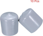 uxcell 10pcs Rubber End Caps 25mm(1") ID Vinyl Round End Cap Cover Screw Thread Protectors Grey