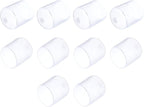uxcell 10pcs Rubber End Caps 22mm(7/8") ID Vinyl Round End Cap Cover Screw Thread Protectors Clear