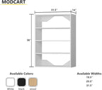 Short Tower Closet Unit, Modular Closet System, Wood Closet System Organizer with Storage for Walk In Closets, Clothing Rack Wardrobe Closet for Hanging Clothes, Bedroom, White, 31.5"W