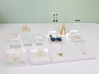 GemeShou 3pcs clear earring stand jewelry display for show, acrylic earring holder hanger for women, small earring jewelry display for selling Photo【Acrylic Earring L Stand-3pcs 】