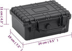 PP Portable Flight Case, Lockable Tool Box for Transportation Travelling, Protective Equipment Case, 9.4"x7.5"x4.3", -281