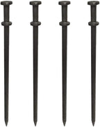 Double Head Tent Stakes - Heavy Duty Steel Tent Stakes, Versatile Ground Spikes to Anchor Commercial Inflatables, Party Tents, and Outdoor Camping Shelters, 1 x 30 Inch, 50-Pack