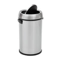 17 Gallon/65L Trash Can, Heavy Duty Stainless Steel Swing Top Trash Can, Fingerprint-Proof Round Kitchen Trash Bin with Swing Lid, Commercial Garbage Can for Restaurant, Home, Office(Silver)