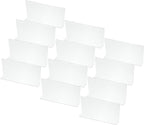PATIKIL 12 Pack Shelf Dividers for Closet Organization, 11x1.57x4.7 Acrylic Closets Separator Kitchen Cabinet Shelves Under Bed Blocker for Bedroom Kitchen Office, Clear