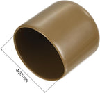 uxcell 20pcs Rubber End Caps 33mm(1 5/16") ID Vinyl PVC Round Tube Bolt Cap Cover Screw Thread Protectors Light Brown