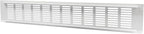 Vent Systems 19.69 x 3.15 Inch (Outer Size) - Pack of 2 - Rectangular Door Vent - White Aluminum Vent Cover, Toe Kick Vent Cover - HVAC for Home, Cabinet Vent - Intake/Exhaust Door Return Air Vent