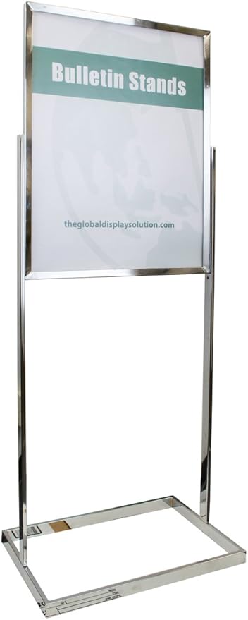 ASIA SOURCES, INC Premium Floor Sign Holder with rectangular tube base. (22" x 28)