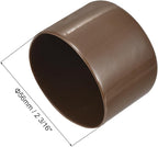 uxcell 4pcs Rubber End Caps 56mm(2 3/16") ID Vinyl Round Tube Bolt Cap Cover Screw Thread Protectors Brown, 40mm Height