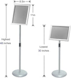 Advertising Support Board Sign Stand Poster Holder Applicable to All Kinds of Stores Exhibition Halls (Silver, 8.5x11in 6pack)