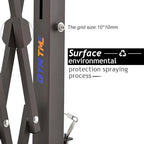 GYMTIME Expandable Barricade Gate, Portable Metal Safety Barrier with Casters, Mobile Folding Security Gates, Adjustable Traffic Fence for Home, Warehouse, 63 L×34 H inches