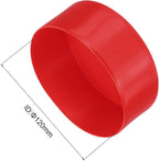 uxcell 4pcs Rubber End Caps 4 3/4"(120mm) ID Vinyl Round End Cap Cover Screw Thread Protectors Red, 50mm Height