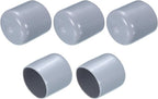 uxcell 5pcs Rubber End Caps 25mm(1") ID PVC Vinyl Round Tube Bolt Cap Cover Screw Thread Protectors Grey