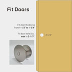 Door Knob Cover, 2-5/8" Diameter Solid Steel Deadbolt Cover Plate, Hole Filler Plate for Door Handle (1, Satin Nickel)