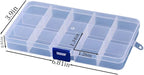 3pcs Clear Storage Small Parts Organizer Box Storage Bin With Dividers Multi Compartment for Beads Art DIY Tackle Box Organizer (Small 15 - compartment)