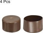 uxcell 4pcs Rubber End Caps 95mm(3 3/4") ID Vinyl Round Tube Bolt Cap Cover Screw Thread Protectors Brown, 50mm Height
