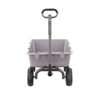 Gorilla Carts Heavy-Duty Poly Dump Cart, 5 Cu Ft Tub, 800 lb Haul Capacity, Gray – Towable Utility Wagon with Quick-Release Dumping & Pneumatic Tires for Yard, Landscaping and Gardening